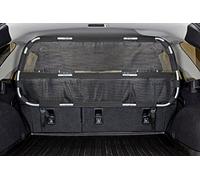 Bushwhacker Cargo Area Dog Barrier for CUV & Mid-Sized SUV 46" Wide Hatchback Pet Divider Crossover Vehicle Car Net Mesh Travel Back Seat Barricade Partition Gate Restraint Fence Trunk Shield