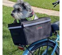 Bushwhacker Portland - Bike Rack Dog, Grocery and Goods Carrier - Bicycle Pannier Crate Cycling Basket Trunk Bag Rear Bed Storage Leash Carry Cargo Pet Commuter Behind Seat Accessories Ebike (Small)
