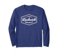 Bushwick Brooklyn NY 11237 Hexagonal Emblem Design Long Sleeve T-Shirt