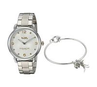 Business 14000056 Silver Dial Women's Analog Coach Quartz Coach Delancey