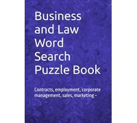 Business and Law Word Search Puzzle Book
