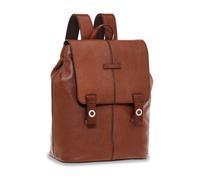 Business Backpack in Hammered Leather Brown Unisex - female - The Bridge - Backpacks - Brown - ONE SIZE - Bags ONE SIZE