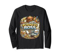 Business Boss Entrepreneur Mindset Daily Hustle Graphic Long Sleeve T-Shirt