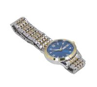 Business Bracelet Watch, Quartz Dress-Robe Watch Lights Analog for Relaxed (Gold Blue)