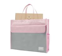 Business Briefcase Bag for Files, File Bag with Handle, Document Bag with Handle | Waterproof Portable Oxford Zippered Briefcase for Documents, Maps, News, Magazines, pink, Consulte la descripción