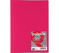 Business Card Book Translucent Folio Fuchsia 30 Sleeves