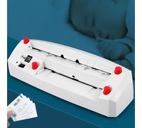 Business Card Cutting Machine with 9 Blade Sets, Auto Induction, 1-18mm Position Adjustment, Forward/Reverse Design - No Burrs