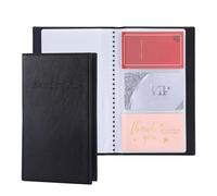 Business Card Holder, Business Card Holder, Business Card Holder, Business Card Case for 240 Cards, PU Leather, Black, Ideal for Office and Practice, Credit Cards, black, minimalism