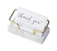 Business Card Holder - Elegant Marble Business Carrd Hoolder | Businesss Card Display Stand | Horizontal Display Name Cards Holder | Ideal for Ooffice Desk, Reception, or Client Meetings