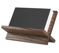 Business Card Holder for Desk - Brown Wood Small Cards Holders for Men , Professional Desktop Business Card Stand Display , Wooden Name Card Holder , Modern Design Office Business Cards Holder