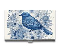 Business Card Holder Professional Business Card Case Metal Name Card Holder Art Business Card Ladybugs Pattern Infinite Speckled Organizer Slim Pocket Card Holders for Men Women Office Accessories,
