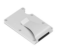 Business Card Holder Stainless Steel -Anti -Theft -Fahl -Credit Card Cards for Travel and Daily Use, Holds Up to 20 Cards, Silver (x-11#)