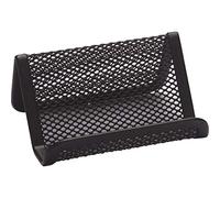 Business Card Rack Q-CONNECT Metal Black/Small Office Accessories/Type-Desktop/Kind-for Business Cards/Material-Metal/Dividers-1 / Colour-Black/Dimensions (mm)-95x75x45