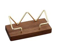 Business Card Stand - Handcrafted Beechwood Desktop Holder, Polished Display Organizer, Space Saving Compact Design, Holds 75 Cards | Decorative Office Supplies For Professionals Desk Home Of