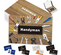 Business Cards Personalised 100PCS Custom with Logo Text QR Code Customise Handyman Cards Your Own Design for Small Business 3.5"x 2" Waterproof Double-Sided Printing