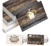 Business Cards Personalised, Custom 100PCS Double-Sided Printing Business Cards with Your Logo Design 3.5"x 2" Cards for Small Business - Handyman
