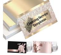 Business Cards Personalised, Custom 100PCS Double-Sided Printing Business Cards with Your Logo Design 3.5"x 2" Cards for Small Business - Clean Service