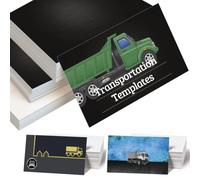Business Cards Personalised, Custom 100PCS Double-Sided Printing Cards with Your Logo Design 3.5"x 2" for Small Business - Transportation