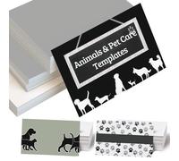 Business Cards Personalised, Custom 100PCS Double-Sided Printing Cards with Your Logo Design 3.5"x 2" for Small Business - Pet & Animals Care
