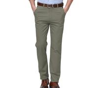 Business Chino Trousers Men, Straight-Leg Trousers, Classic Chino Pants, Belt Loops and Button Closure, Versatile Pants for Business Casual, Office Meetings & Social Gatherings, Solid Colour Green