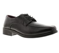 Business Class Callum Men's Black Formal Shoes - Synthetic Leather Lace-Up with Stitched Upper Ideal for Office, School & Occasions Black 8 UK