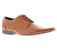 Business Class Kewi Men's Lace-Ups Formal Shoes - Comfortable and Breathable PU Leather Formal Shoes for Men, Ideal for Events, School, Wedding or Work Tan 7 UK