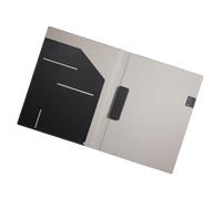 Business Conference Folder with Pen Slots and Card Pockets Water Resistant Document Organiser Clipboard for Meetings Leather Directory