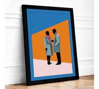 Business Conversation Modern Framed Wall Art Print A3 (42×29.7cm) Black, Wall Decor for Living Room, Bedroom, Office & Home, Ready to Hang, Art Gift