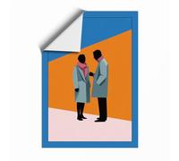 Business Conversation Modern Unframed Wall Art Print A4 (29.7×21cm), Wall Decor for Living Room, Bedroom, Office & Home, Art Gift