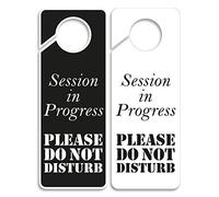 Business Design Session in Progress Please Do Not Disturb Sign, 2 Pack, Double Sided, Ideal for Offices, Online Sessions and Meetings, Online Classes, Home Offices, Recording, Clinic, Therapy