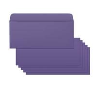 Business Envelops, 200-Pack #10 Purple Envelopes, Standard Square Flap, Gummed Seal, Perfect for Invitations, Office, Checks, Letter, Mailing, Crafts, Printable, Windowless, 4-1/8 x 9-1/2 Inches