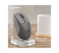 (Business Grey) A3 Wireless Mouse Silent ABS Pink Skin Not Fade FREEWOLF Bluetooth Dual Mode Power Linght,5-Speed DPI,PAW3212 Chip Silent Design