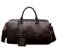 Business Handbag for Men Large Weekend Bag Leather Man Duffel Bag Big Capacity Soft Leather Luggage Travel Bag