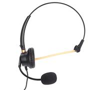 Business Headset Adjustable Volume with Microphone for Call Center Agents and Office Use, Lightweight Black 2.5mm Phone Headset