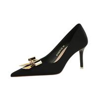 Business Heels for Women, 3-inch Closed Pointed Toe Stiletto Heels, Comfortable Slip On Work Office Pumps Shoes Black