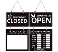 Business Hours Sign - Sign With Business Hours, Save Photo. 56 x 24.8 cm Large Open/Closed Signs - Open & Closed Hanging Signs, Decorative Welcome Plaques, Of