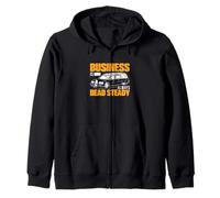 Business Is Always Dead Steady A Mortician Funeral Directors Zip Hoodie