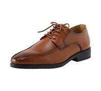 Business Lace-Up Derby for Men Trendy Mens Shoes Classic Business Leather Boots Fashion Retro Casual Solid Color Leather Shoes for Business Office Walking Brogues Wedding (Brown, 10)