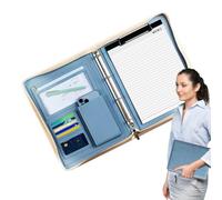 Business Leather Padfolio, Travel Organizer Pouch for Tablet, Business 10.43 x 13.58 Folio Sorter, A4 Notepad and Resume Binder, Legal Pad Document Folder for Men and Women