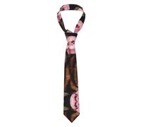 Business Necktie Animal Tiger Leopard Print Rose Flower Soft Work Tie Classic Neckties For Meeting Holiday Parties