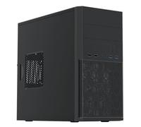 Business Office PC Case, Micro ATX,120mm Fan, 2x 5.25 Inch External Bay, 2x USB 3.0, 2x USB 2.0, Mesh Front - Black