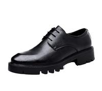 Business Oxford Shoes for Men Thick sole Men's Classic Oxford Shoes Lace-up Formal Tuxedo Shoes Men's Comfort Orthopedic Dress Shoes Anti-slip Low Top Non Slip Prom(9UK) Black