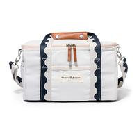 Business & Pleasure Co. Premium Cooler Bag - 14L Vintage Lunch Bag for Beach Days & Picnics - Insulated Leakproof Lining - Rivie White