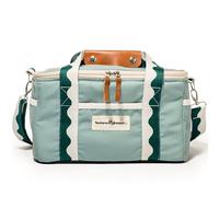 Business & Pleasure Co. Premium Cooler Bag - 14L Vintage Lunch Bag for Beach Days & Picnics - Insulated Leakproof Lining - Rivie Green