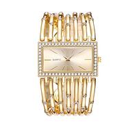 Business Quartz Watches, Women's Sparkling Diamond Watch Fashion Square Watch Stainless Steel Strap Women's Casual Quartz Watch Women's Business Watch Gold Silver Rose Gold Watch