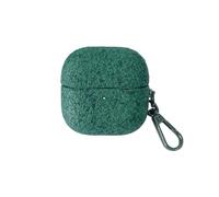 Business Slim Fit Leather Case for Huawei FreeClip 2, Shock-Absorbing Protective Case Cover with Keychain-Green