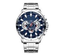 Business Smart Watch for Men, Stainless Steel Watches for Men | Washcloth Proof Wrist Guard for Men - This Men's Watch Designed for Reliability ensures that you have the right time, Blue and white