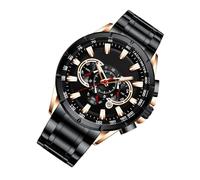 Business Smart Watch for Men, Stainless Steel Watches for Men | Washcloth Proof Wrist Guard for Men - This Men's Watch Designed for Reliability ensures that you have the right time, Black And Golden
