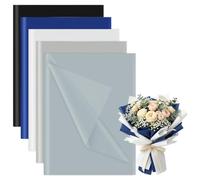 Business Tissue Paper Bulk 100 Sheets 5 Colours 35x50cm | Art tissue in black, white, grey, silver, navy, 20 each, for corporate hampers, retail packaging, trade shows, leaving gifts