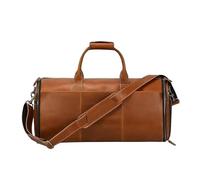 Business Travel Bag with Shoe Pocket Clothes Cover Luggage Duffel Bag Man Bag Leather Folding Suit Bag